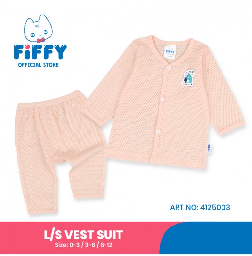 FIFFY BAJU BAYI HELLO SMILE LONG SLEEVE VEST SUIT (4125003)