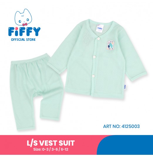 FIFFY BAJU BAYI HELLO SMILE LONG SLEEVE VEST SUIT (4125003)