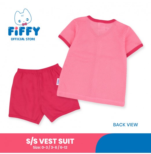 FIFFY LOVE PENGUIN SHORT SLEEVE VEST SUIT