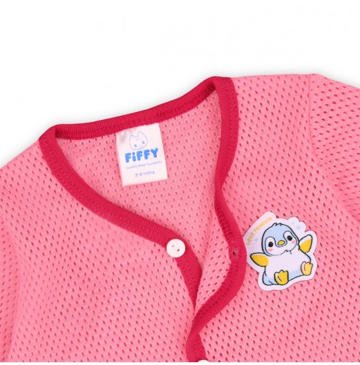 FIFFY LOVE PENGUIN SHORT SLEEVE VEST SUIT