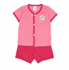 FIFFY LOVE PENGUIN SHORT SLEEVE VEST SUIT