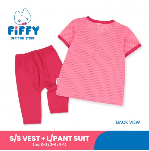 FIFFY LOVE PENGUIN SHORT SLEEVE VEST + LONG PANT SUIT