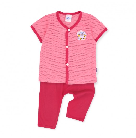 FIFFY LOVE PENGUIN SHORT SLEEVE VEST + LONG PANT SUIT
