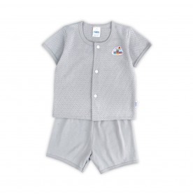 FIFFY I LOVE MY FAMILY SHORT SLEEVE VEST SUIT (4125009)