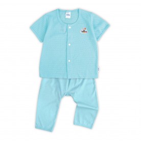 FIFFY I LOVE MY FAMILY SHORT SLEEVE VEST + LONG PANT SUIT (4125010)