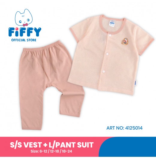 FIFFY SPLISH SPLASH SHORT SLEEVE VEST + LONG PANT SUIT (4125014)
