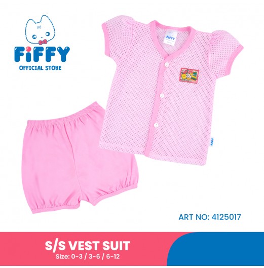 FIFFY FOODIE WITH CUTIE SHORT SLEEVE VEST SUIT (4125017)