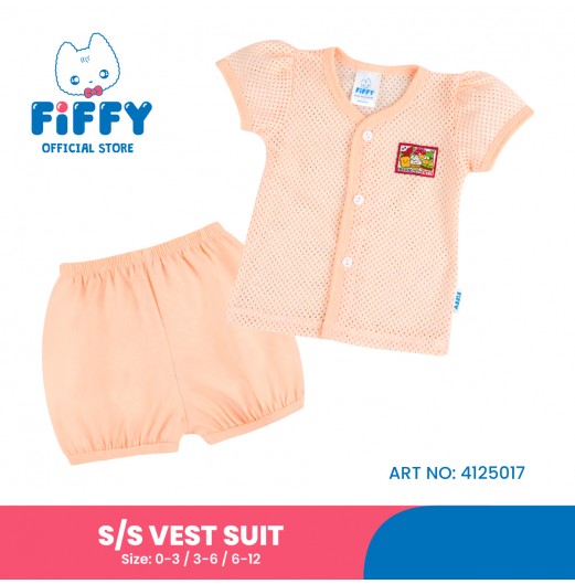FIFFY FOODIE WITH CUTIE SHORT SLEEVE VEST SUIT (4125017)