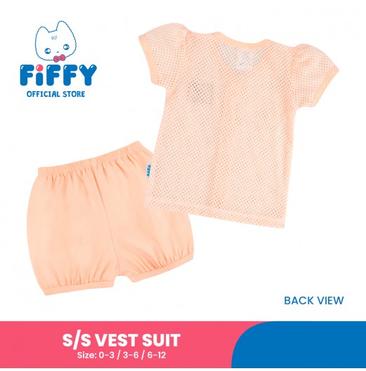 FIFFY FOODIE WITH CUTIE SHORT SLEEVE VEST SUIT (4125017)