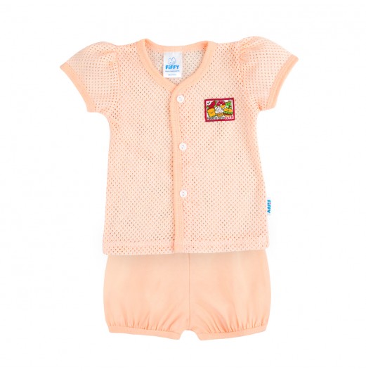 FIFFY FOODIE WITH CUTIE SHORT SLEEVE VEST SUIT (4125017)