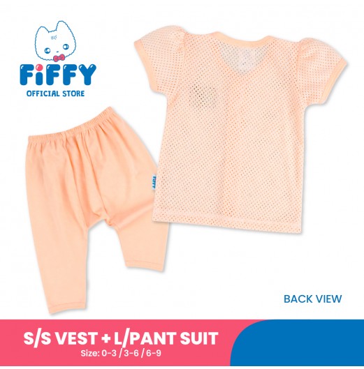 FIFFY FOODIE WITH CUTIE SHORT SLEEVE VEST + LONG PANT SUIT (4125018)