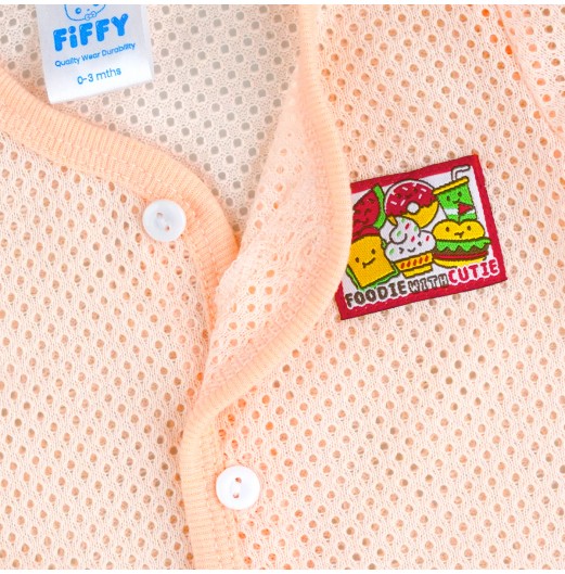 FIFFY FOODIE WITH CUTIE SHORT SLEEVE VEST + LONG PANT SUIT (4125018)