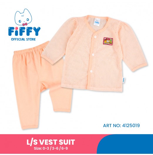 FIFFY FOODIE WITH CUTIE LONG SLEEVE VEST SUIT (4125019)