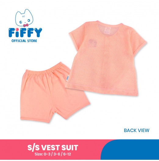 FIFFY MAKE SOME FUN BAJU BAYI SHORT SLEEVE VEST SUIT (4125025)