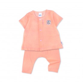 FIFFY MAKE SOME FUN BAJU BAYI SHORT SLEEVE VEST + LONG PANT SUIT (4125026)