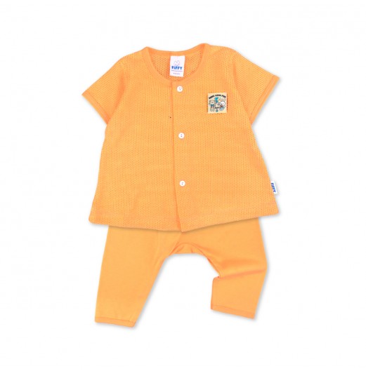 FIFFY MAKE SOME FUN BAJU BAYI SHORT SLEEVE VEST + LONG PANT SUIT (4125026)