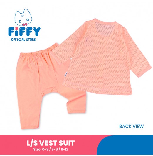 FIFFY MAKE SOME FUN BAJU BAYI LONG SLEEVE VEST SUIT (4125027)
