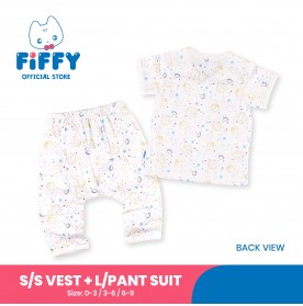 FIFFY OUTER SPACE  SHORT SLEEVE VEST+ LONG PANT SUIT