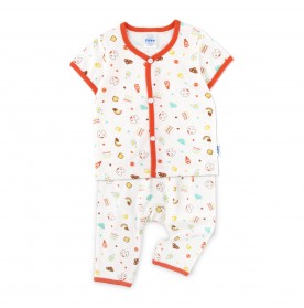 FIFFY SUNNY BITES SHORT SLEEVE VEST+ LONG PANT SUIT (4224004)