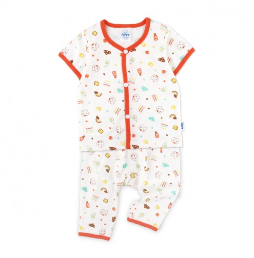 FIFFY SUNNY BITES SHORT SLEEVE VEST+ LONG PANT SUIT (4224004)