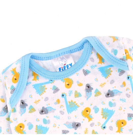 FIFFY DINOSAUR DELIGHT LONG SLEEVE VEST SUIT