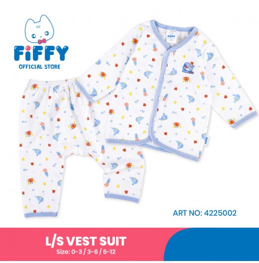 FIFFY BAJU BAYI OCEAN LOVER LONG SLEEVE VEST SUIT (4225002)