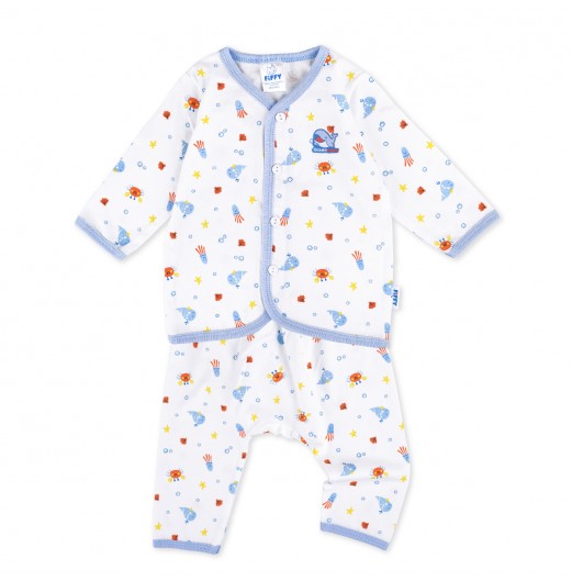FIFFY BAJU BAYI OCEAN LOVER LONG SLEEVE VEST SUIT (4225002)