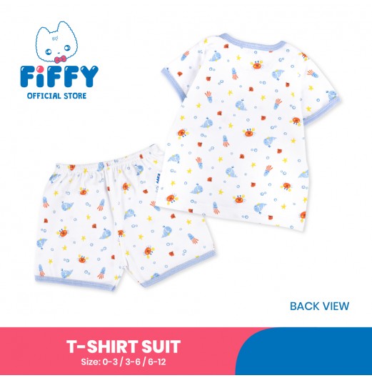FIFFY BAJU BAYI OCEAN LOVER T-SHIRT SUIT (4225003)