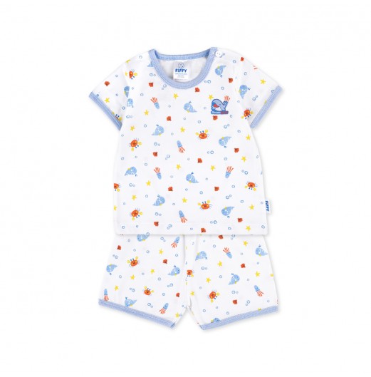 FIFFY BAJU BAYI OCEAN LOVER T-SHIRT SUIT (4225003)