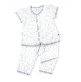FIFFY SOFT LEAF BAJU BAYI SHORT SLEEVE VEST + LONG PANT SUIT (4225004)