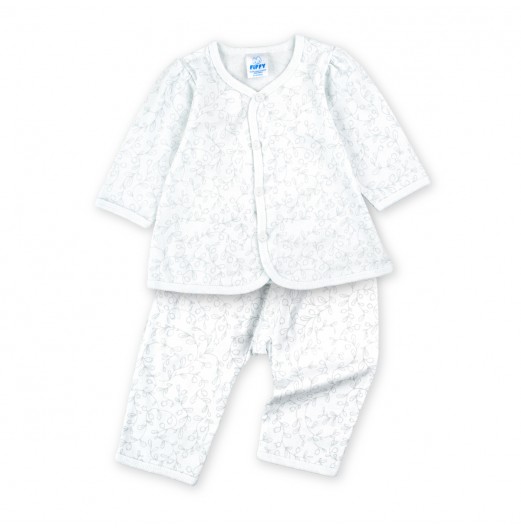 FIFFY SOFT LEAF BAJU BAYI LONG SLEEVE VEST SUIT (4225005)