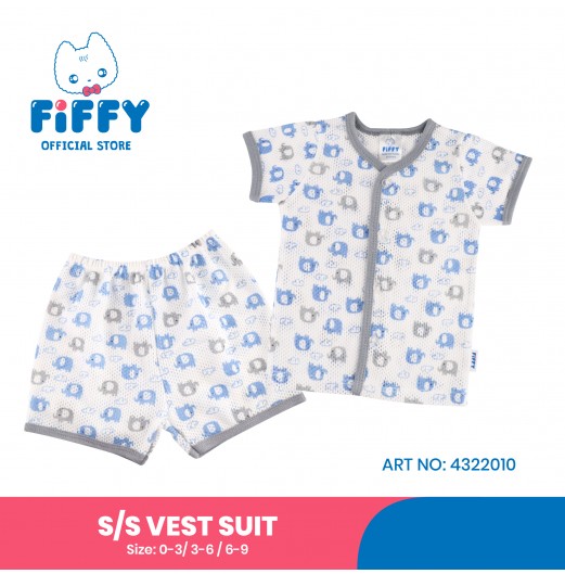 FIFFY ADORABLE ELEPHANT SHORT SLEEVE VEST SUIT