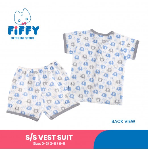 FIFFY ADORABLE ELEPHANT SHORT SLEEVE VEST SUIT