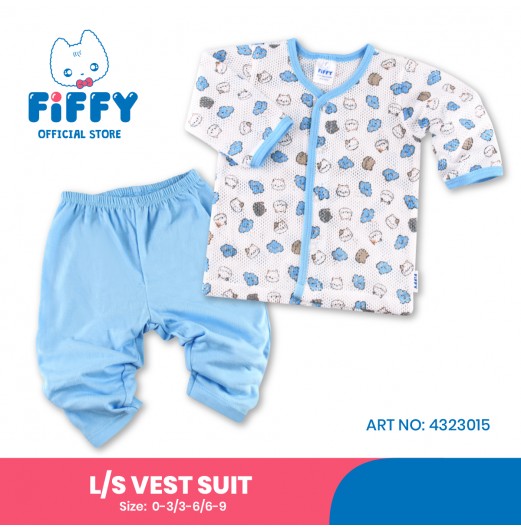 FIFFY CLOUD KITTEN LONG SLEEVE VEST SUIT