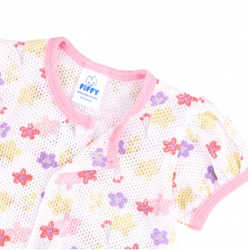 FIFFY TINY BLOOMS SHORT SLEEVE + LONG PANT SUIT