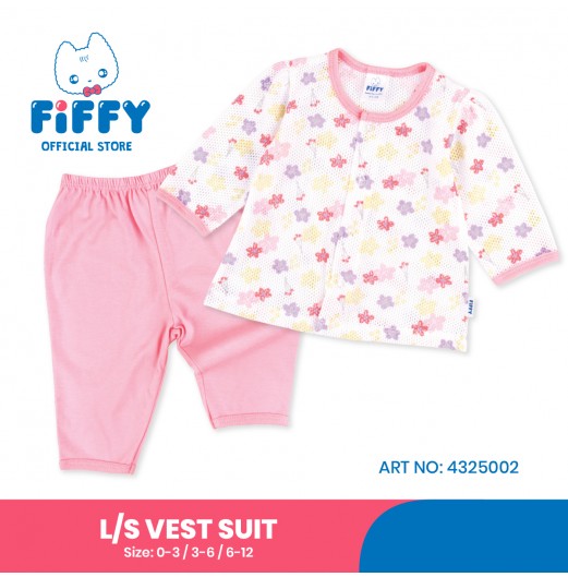 FIFFY TINY BLOOMS LONG SLEEVE VEST SUIT