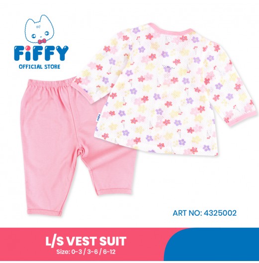FIFFY TINY BLOOMS LONG SLEEVE VEST SUIT