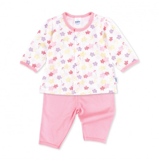 FIFFY TINY BLOOMS LONG SLEEVE VEST SUIT