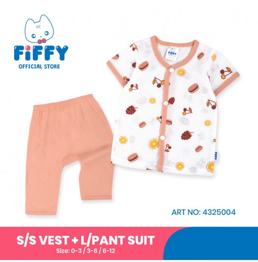 FIFFY BAJU BAYI SWEET ORCHARD SHORT SLEEVE + LONG PANT SUIT (4325004)