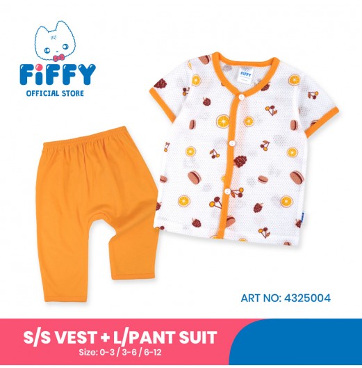 FIFFY BAJU BAYI SWEET ORCHARD SHORT SLEEVE + LONG PANT SUIT (4325004)