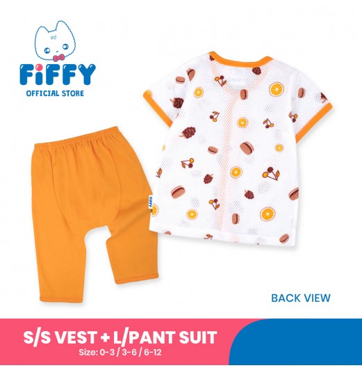 FIFFY BAJU BAYI SWEET ORCHARD SHORT SLEEVE + LONG PANT SUIT (4325004)