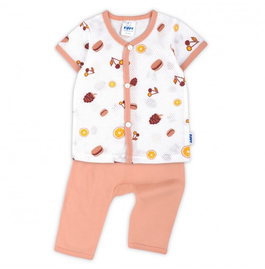 FIFFY BAJU BAYI SWEET ORCHARD SHORT SLEEVE + LONG PANT SUIT (4325004)