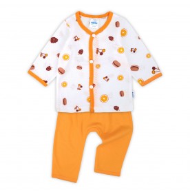 FIFFY BAJU BAYI SWEET ORCHARD LONG SLEEVE VEST + LONG PANT SUIT (4325005)