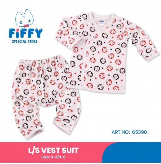 FIFFY CURIOUS BABY LONG SLEEVE VEST SUIT