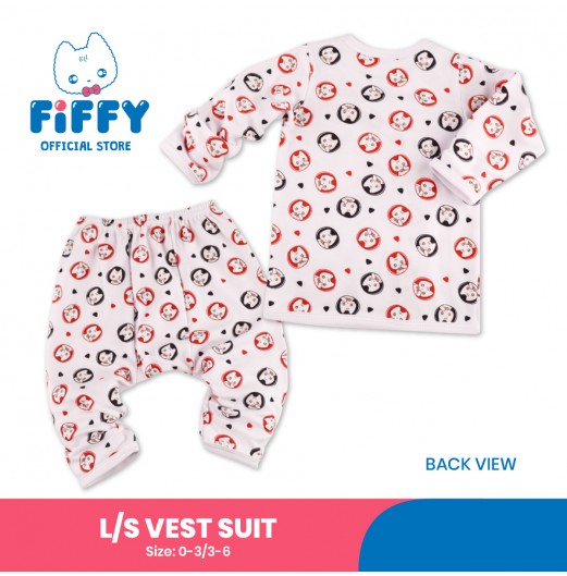 FIFFY CURIOUS BABY LONG SLEEVE VEST SUIT