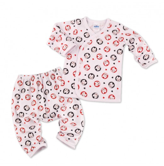 FIFFY CURIOUS BABY LONG SLEEVE VEST SUIT