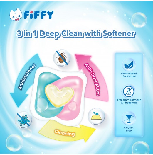 FIFFY LAUNDRY PODS ANTI-DUST MITES 28PCS (98-03-001)