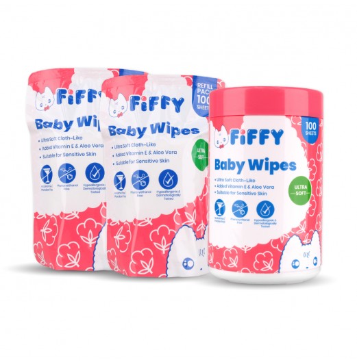 FIFFY ULTRA SOFT WIPES COMBO PACK (1 CAN+ 2 REFILL PACK) 98-032