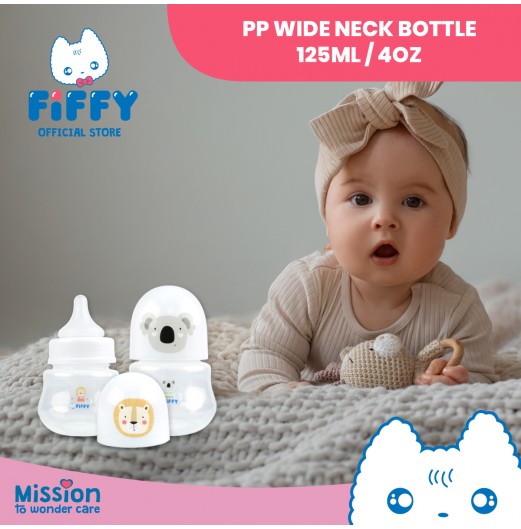 FIFFY BOTOL SUSU BAYI PP WIDE NECK BOTTLE 125ML (98-05-001)