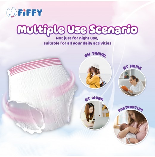 FIFFY OVERNIGHT PANTIES - 3 IN 1 PACK (98-09-006)